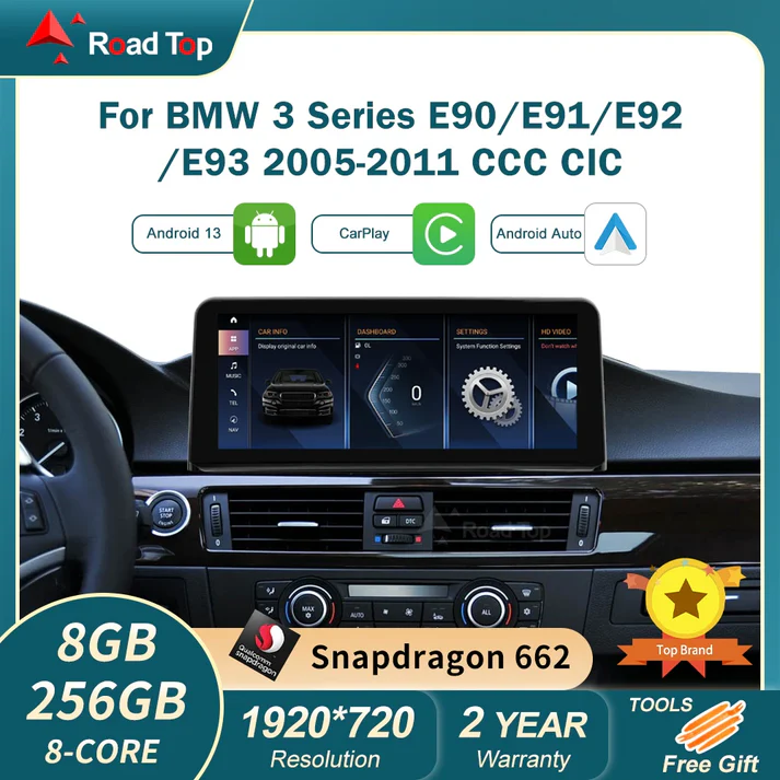 Pour BMW Série 3 4 CCC CIC NBT EVO 8+256G Android 13 Unité principale multimédia