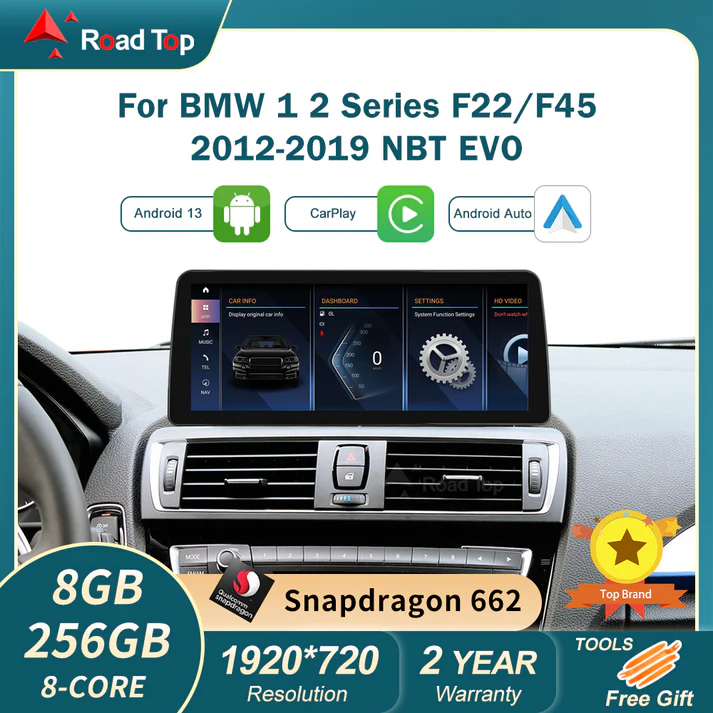 Pour BMW Série 1 2 CCC CIC NBT EVO 8+256G Android 13 Unité principale multimédia